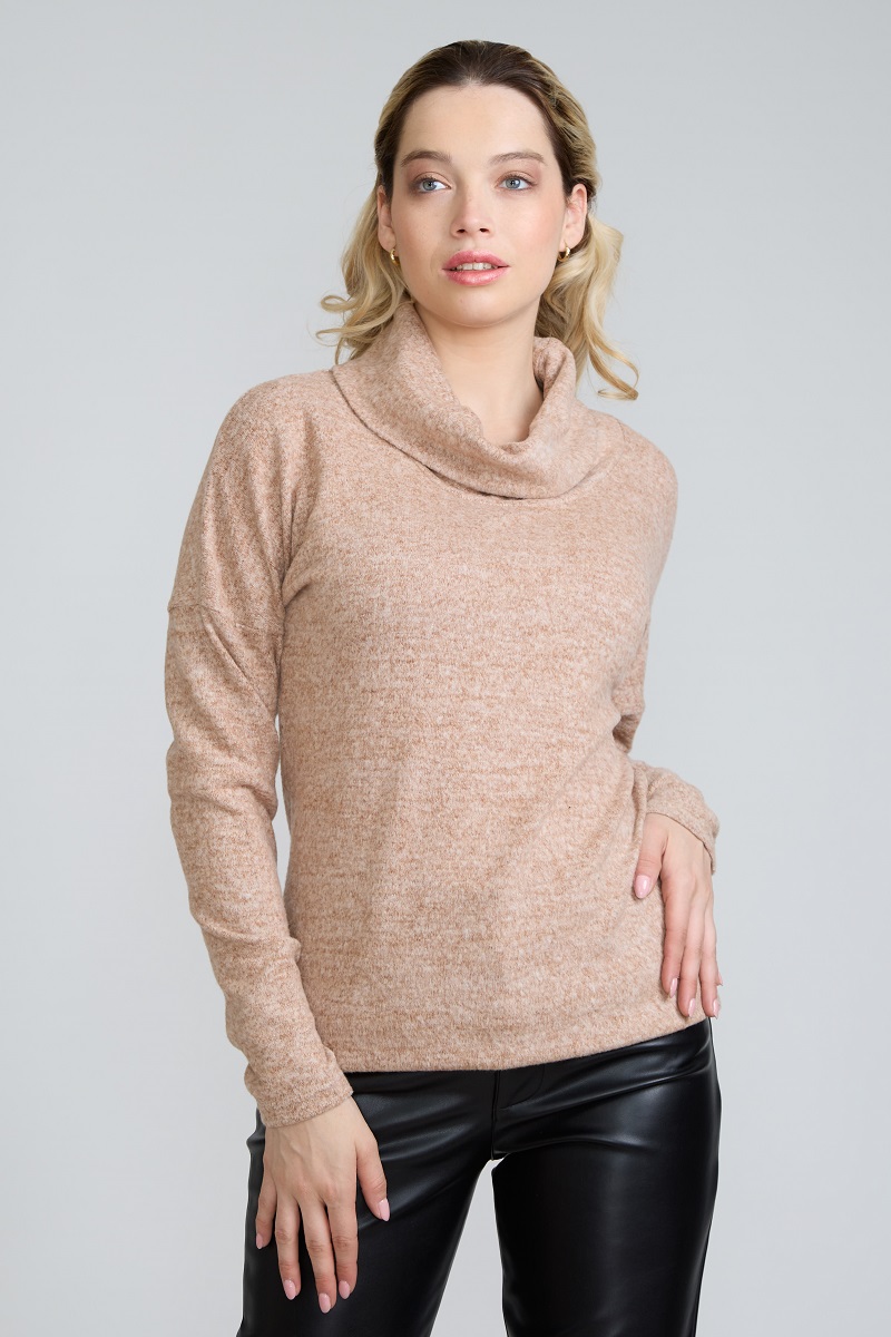 POLERA C/TORTUGA CACHEMIRA BEIGE TENTATION - 1
