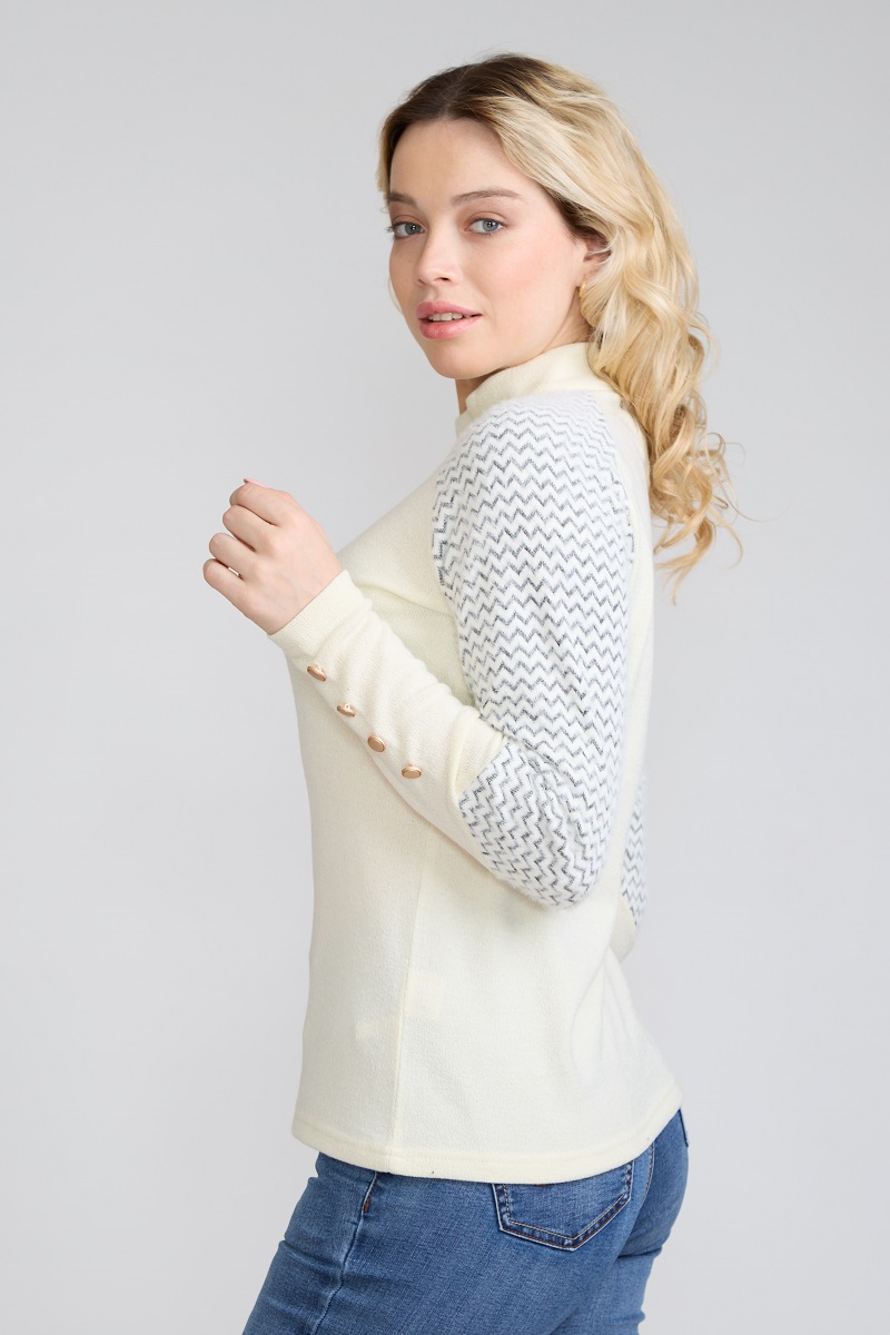 SWEATER MANGA ANGORA CRUDO TENTATION - 2