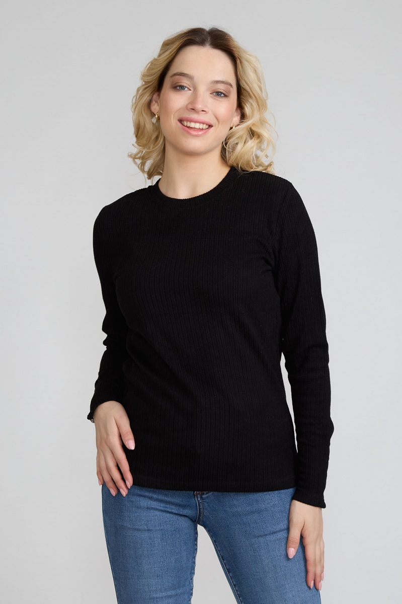 POLERA ACANALADA GAMUZA BLACK TENTATION - 1