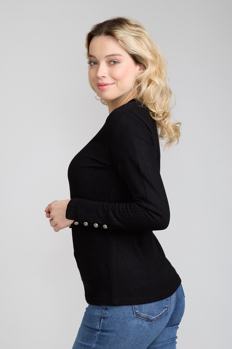 POLERA ACANALADA GAMUZA BLACK TENTATION - 2