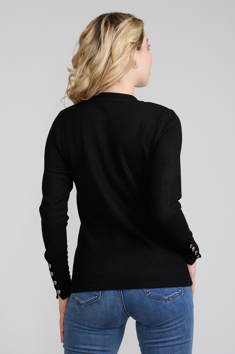 POLERA ACANALADA GAMUZA BLACK TENTATION - 3