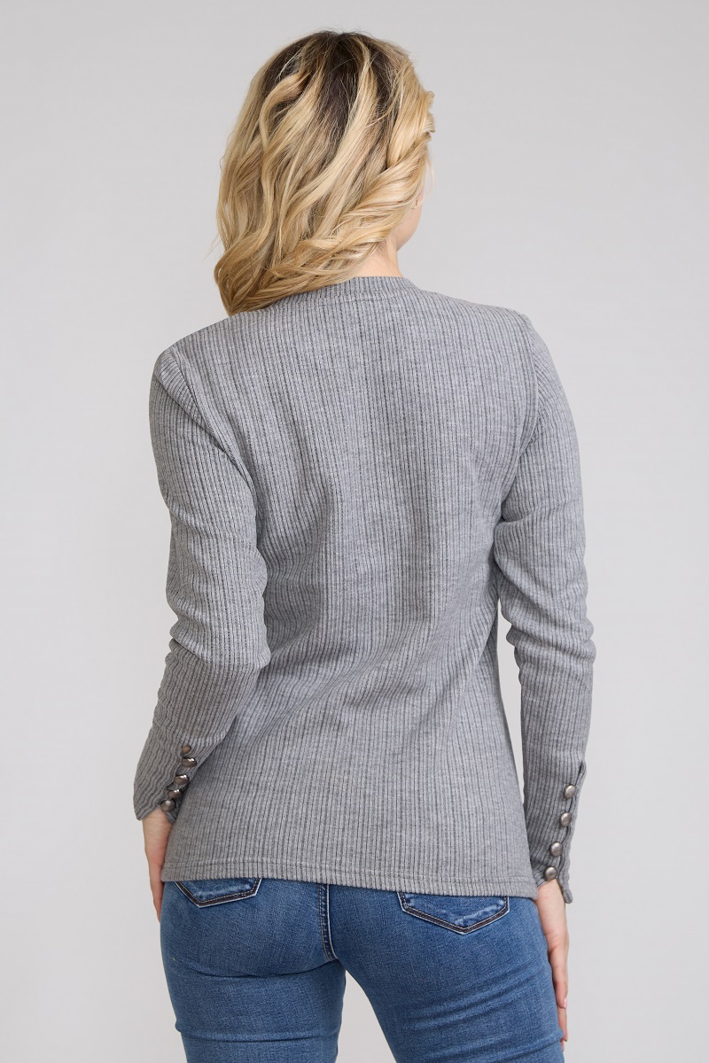 POLERA ACANALADA GAMUZA GRIS TENTATION - 3