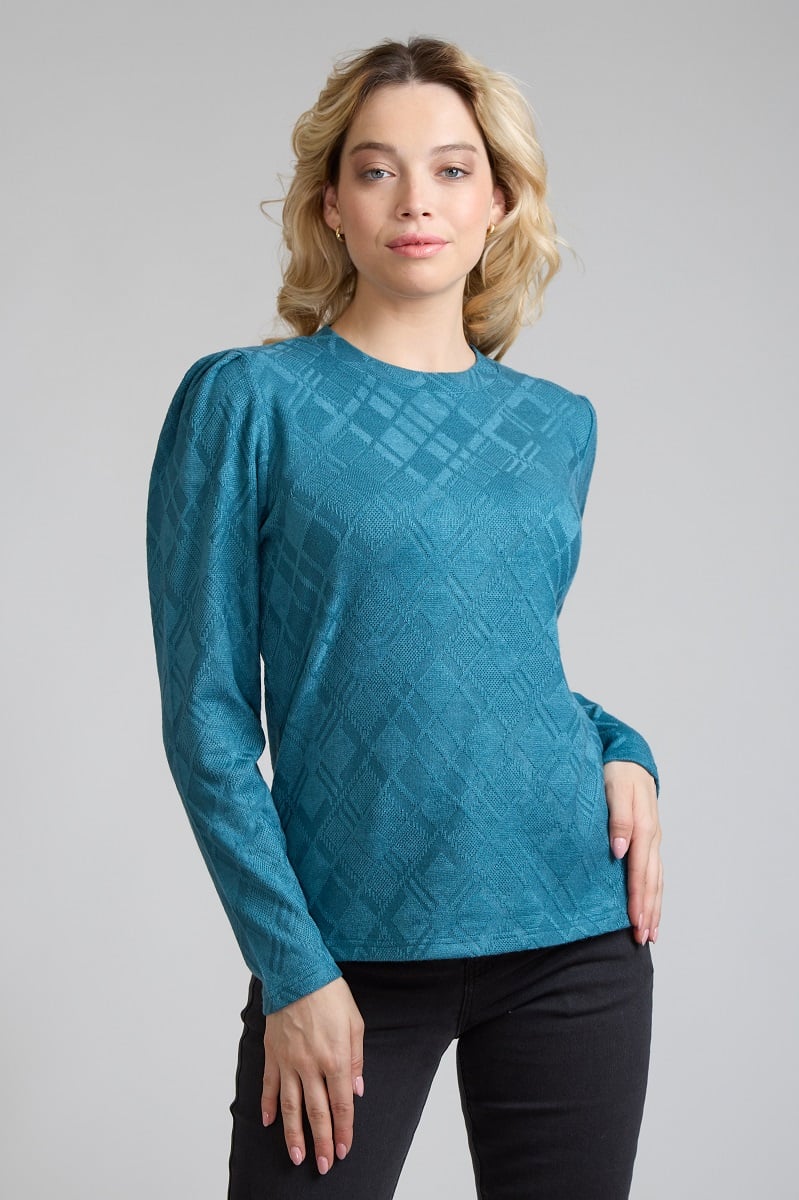 SWEATER JACQUARD PETROLEO TENTATION - 1