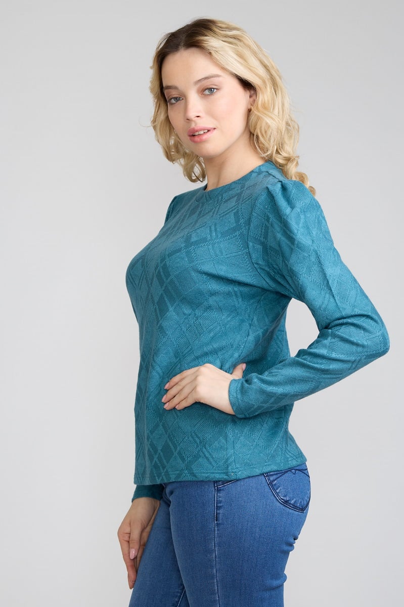 SWEATER JACQUARD PETROLEO TENTATION - 2