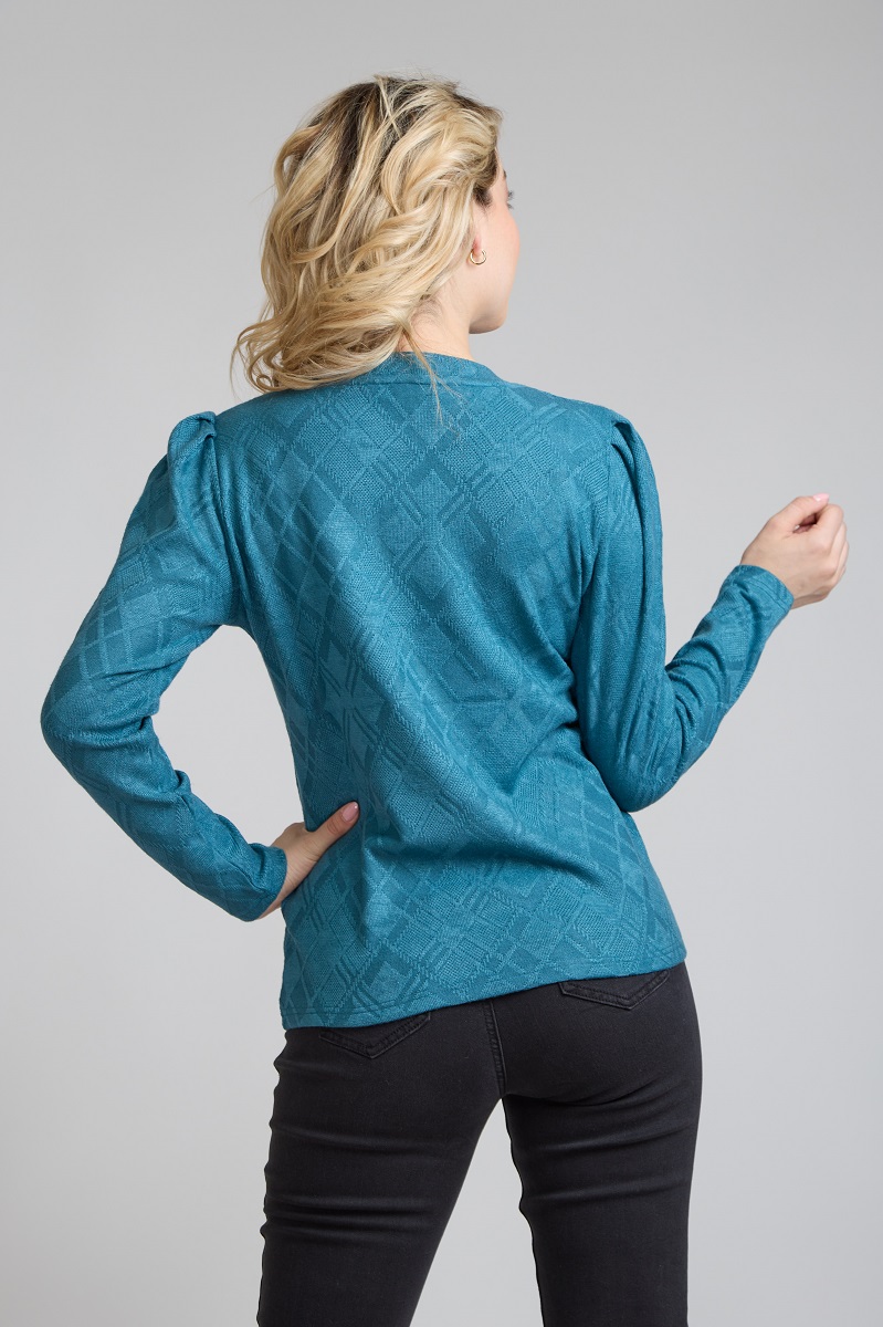 SWEATER JACQUARD PETROLEO TENTATION - 3