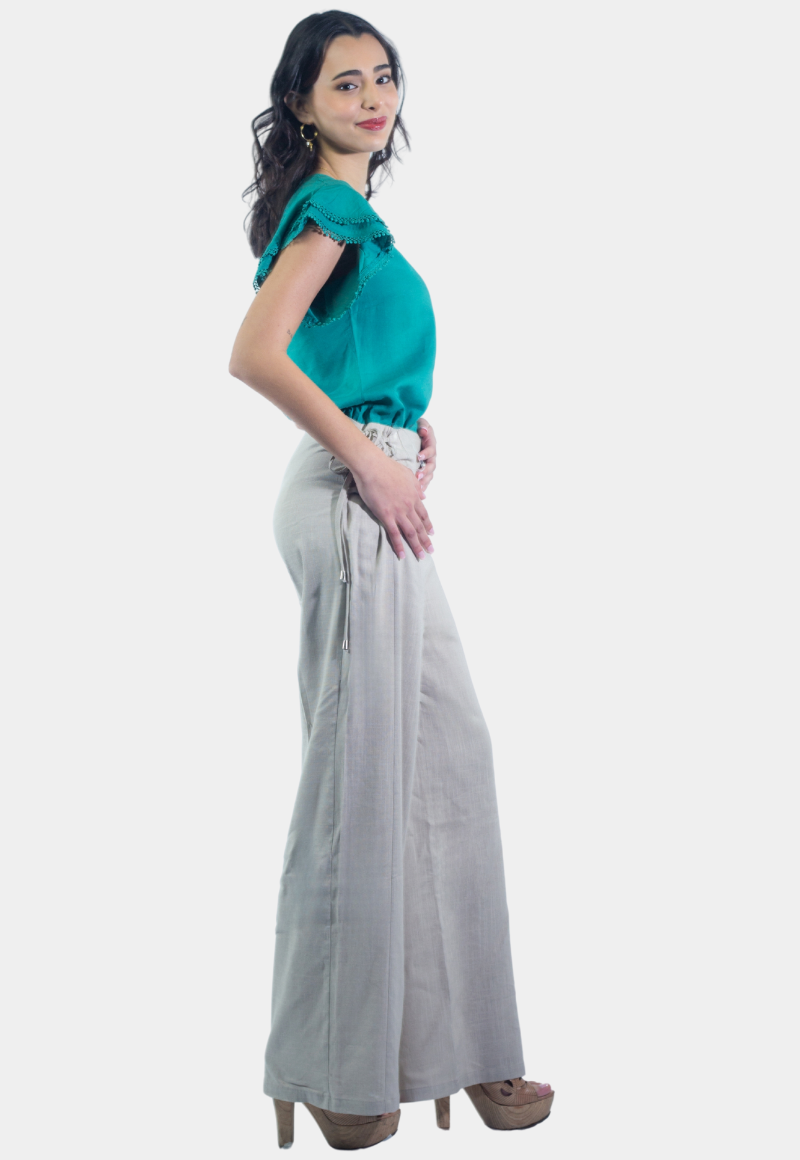 PANTALÓN PALAZZO REGULAR FIT MUJER TENTATION ARENA PALAZZO AMARRA COSTANDO - 2
