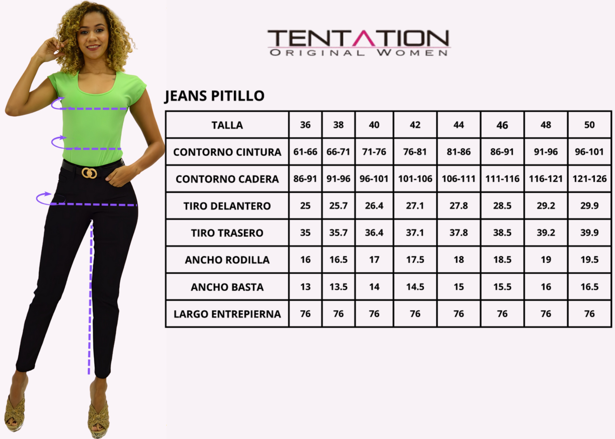 JEANS SKINNY MUJER TENTATION AZUL PITILLO FOCALIZADO DREMEL T.A. PUSH UP - 5
