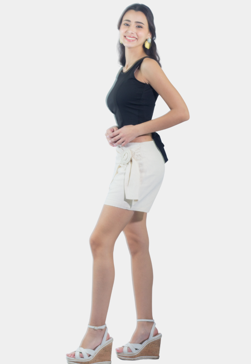 SHORT CRUZADO REGULAR FIT MUJER TENTATION MARFIL - 2