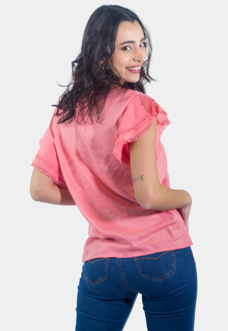 BLUSON BRODERIE MANGA ROSA TENTATION - 3