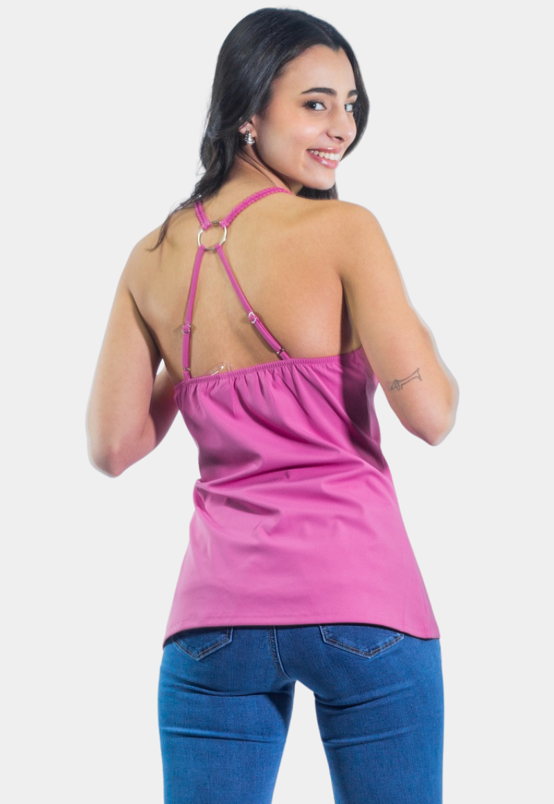 TOP POLIAMIDA TIRANTE MAGENTA TENTATION - 3
