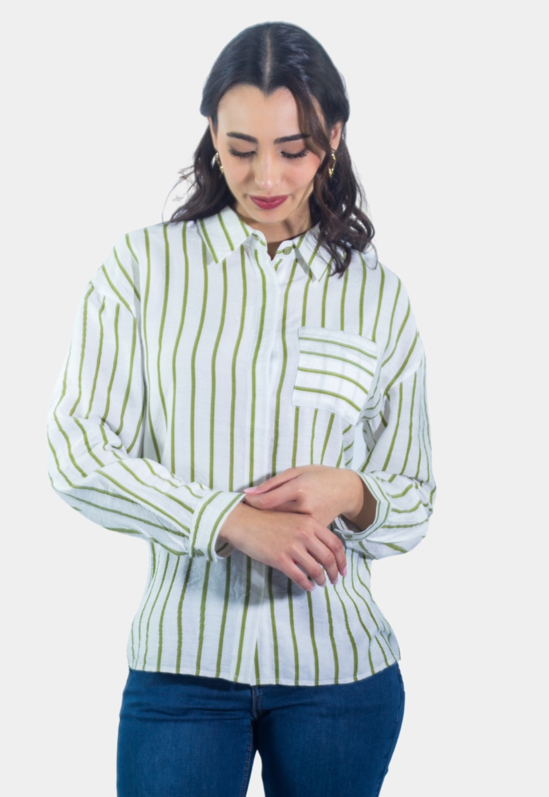 BLUSA RAYAS VERDE TENTATION - 1