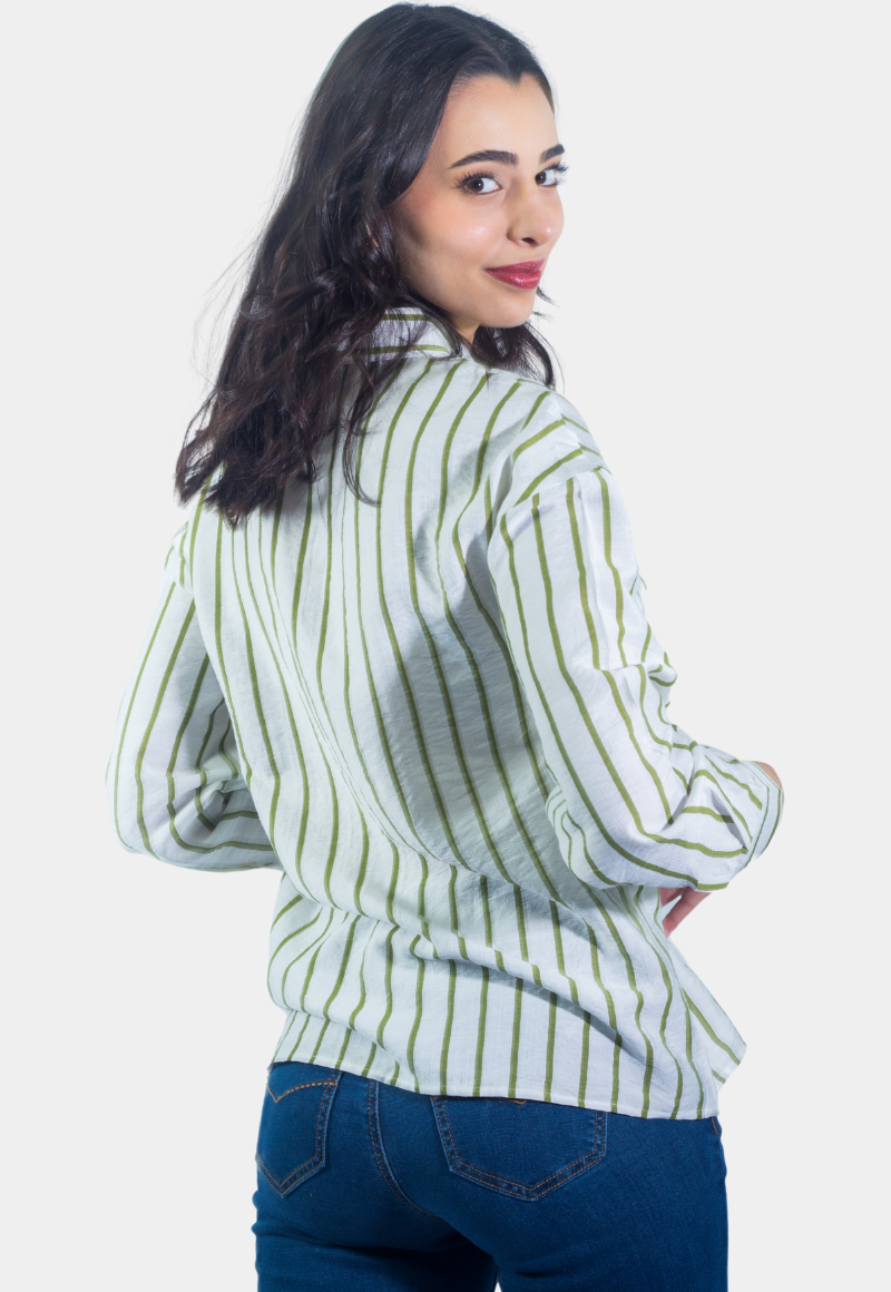 BLUSA RAYAS VERDE TENTATION - 2