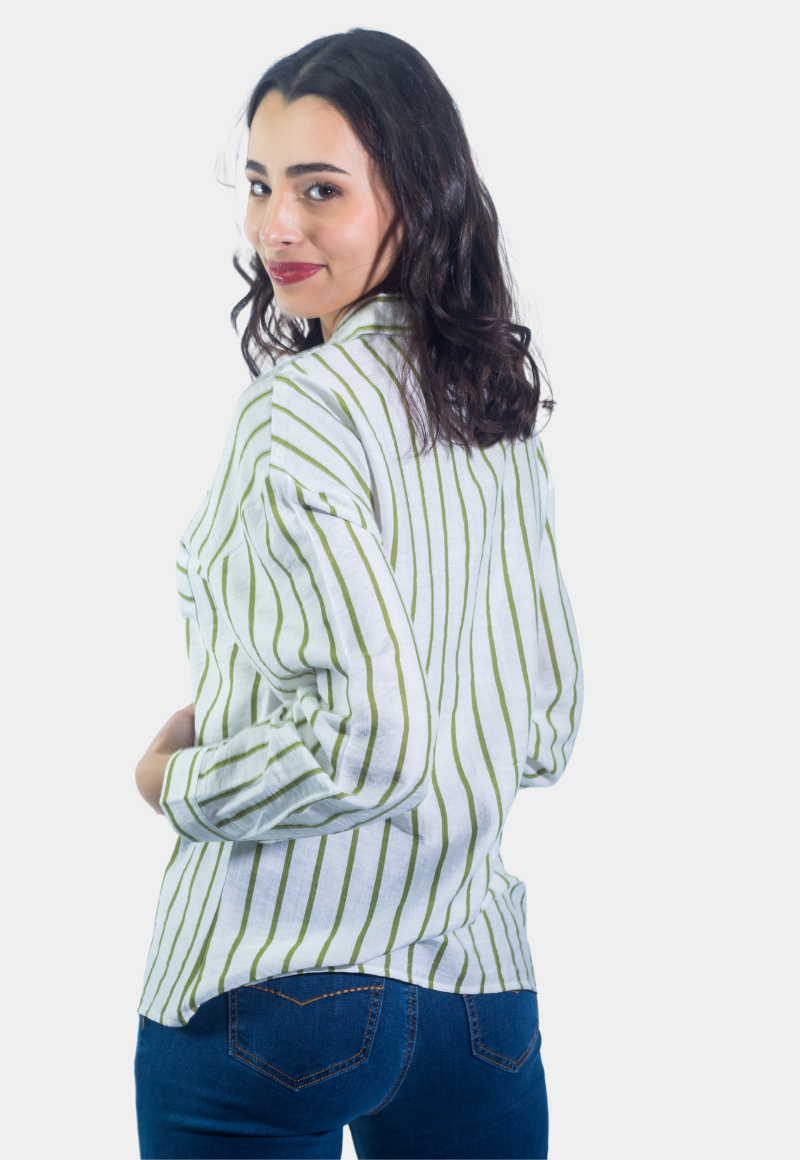 BLUSA RAYAS VERDE TENTATION - 3