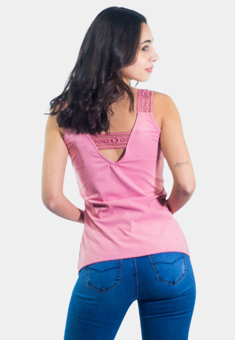 TOP POLIAMIDA CRUZADA ROSA TENTATION - 3