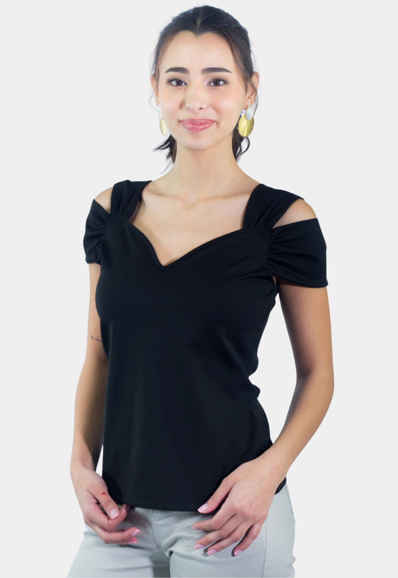 TOP POLIAMIDA BLACK TENTATION - 1