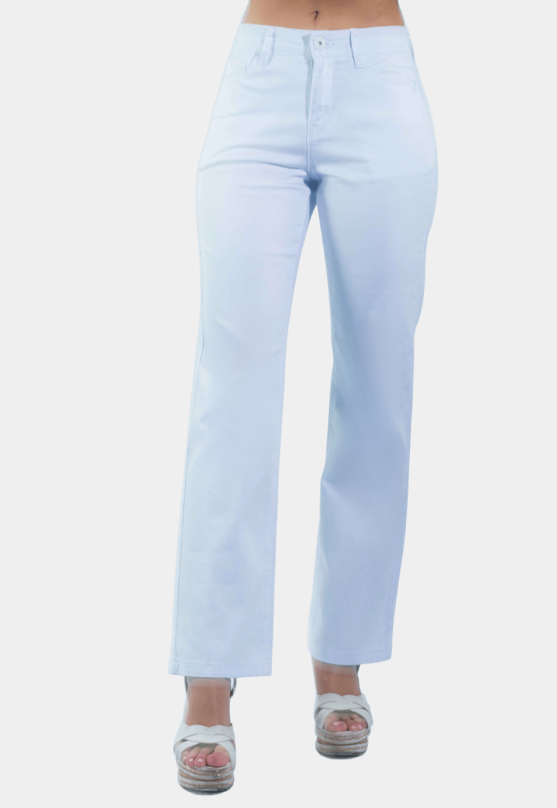 PANTALON RECTO TIRO ALTO PUSH UP BLANCO TENTATION - 1