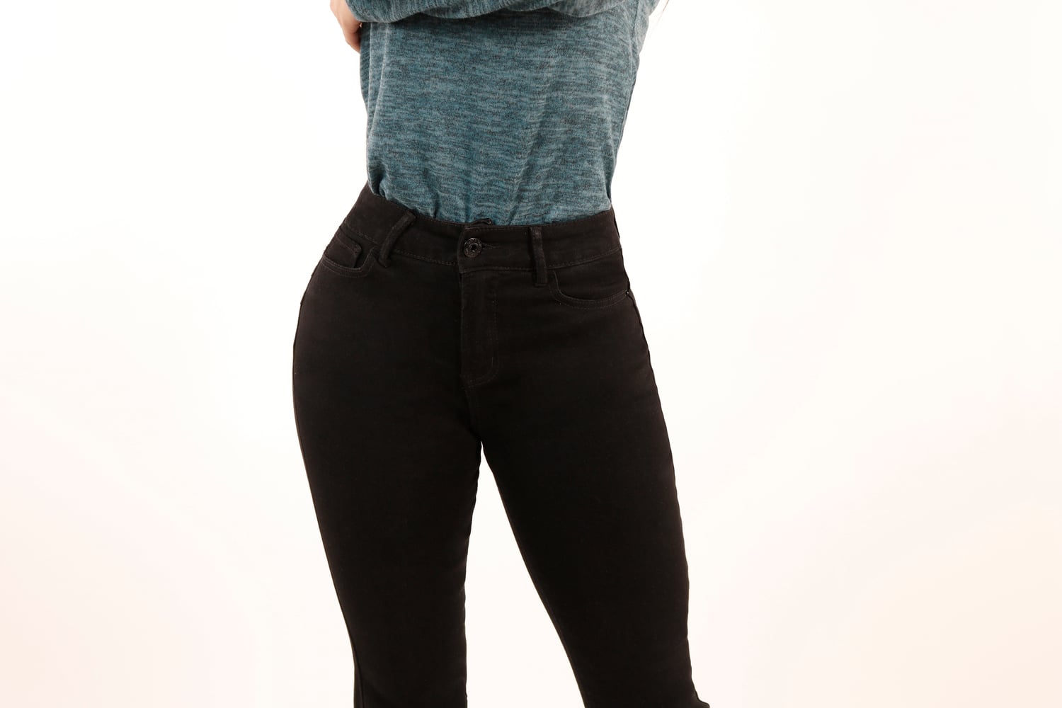 JEAN LARGO MUJER TENTATION NEGRO RECTO T.A. PUSH UP - 3