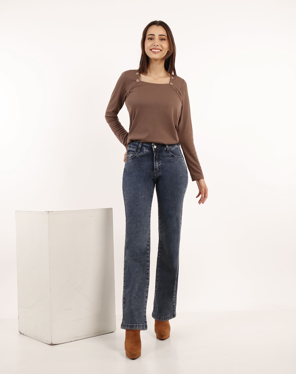 JEAN LARGO OVERSIZE MUJER TENTATION AZUL WIDE LEG NEVADO - 1