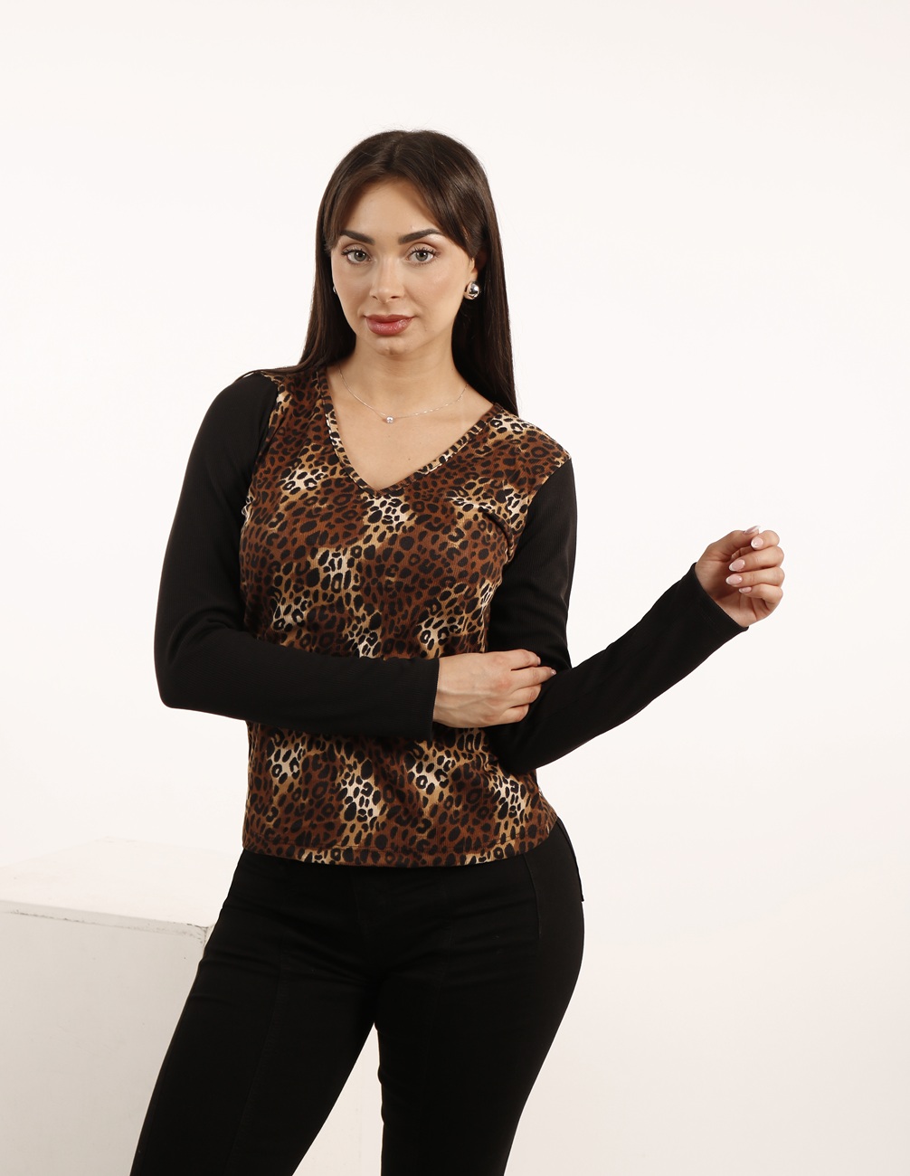 POLERA COMBINADA LEOPARDO BLACK TENTATION - 1