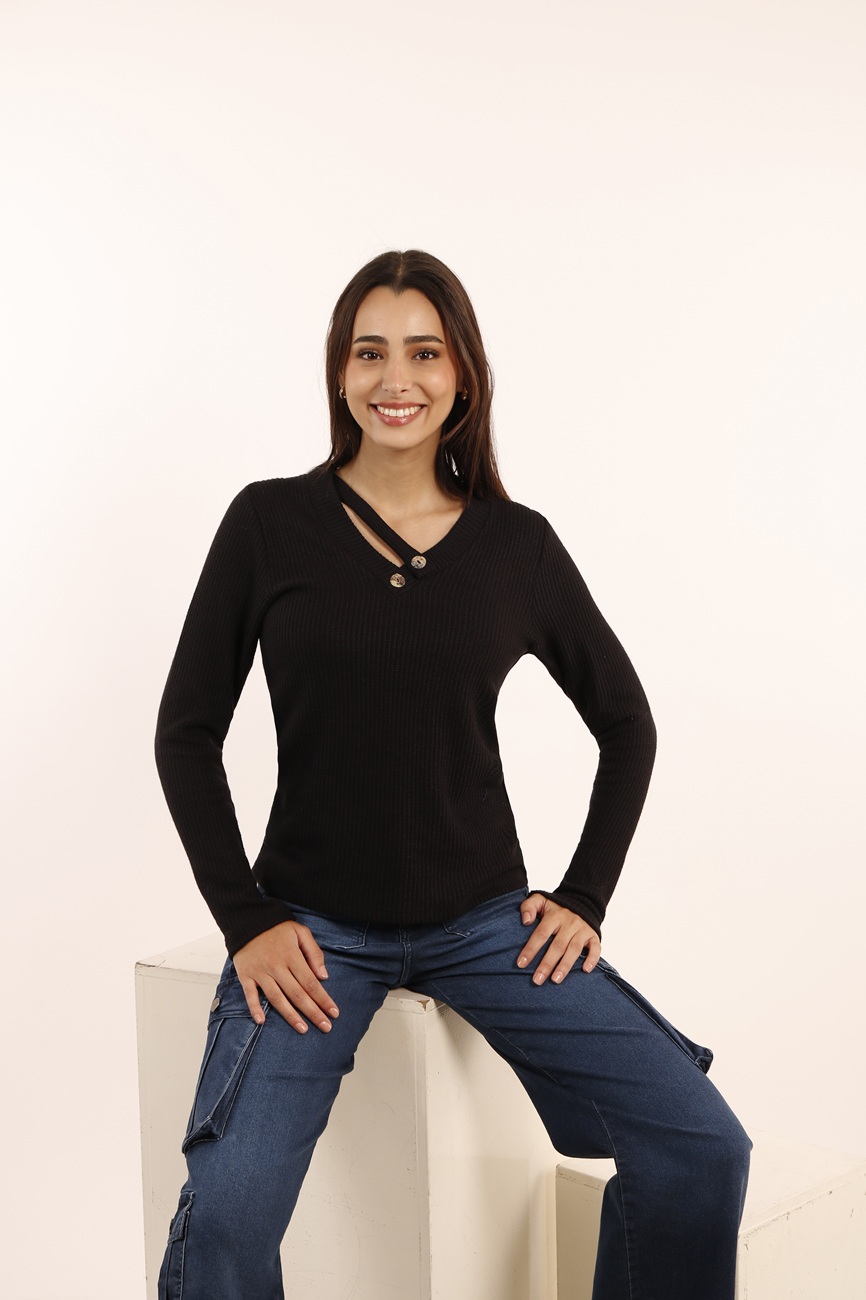 SWEATER CANUTON CIANA BLACK TENTATION - 1