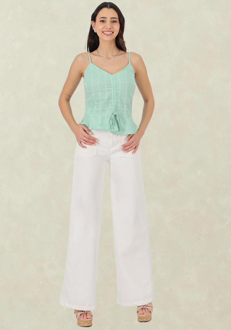 WIDE LEG BLANCO BOLSILLO PARCHE - 1