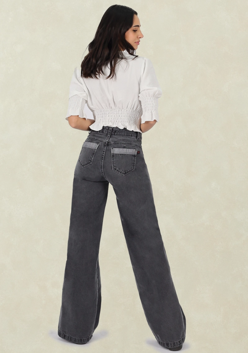 WIDE LEG BLACK BOLSILLO PARCHE - 2