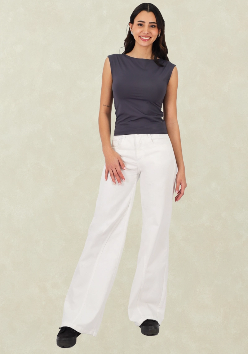 WIDE LEG BLANCO CORTE PIERNA - 1
