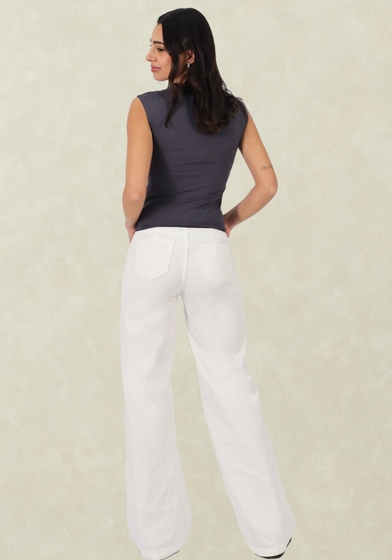 WIDE LEG BLANCO CORTE PIERNA - 2