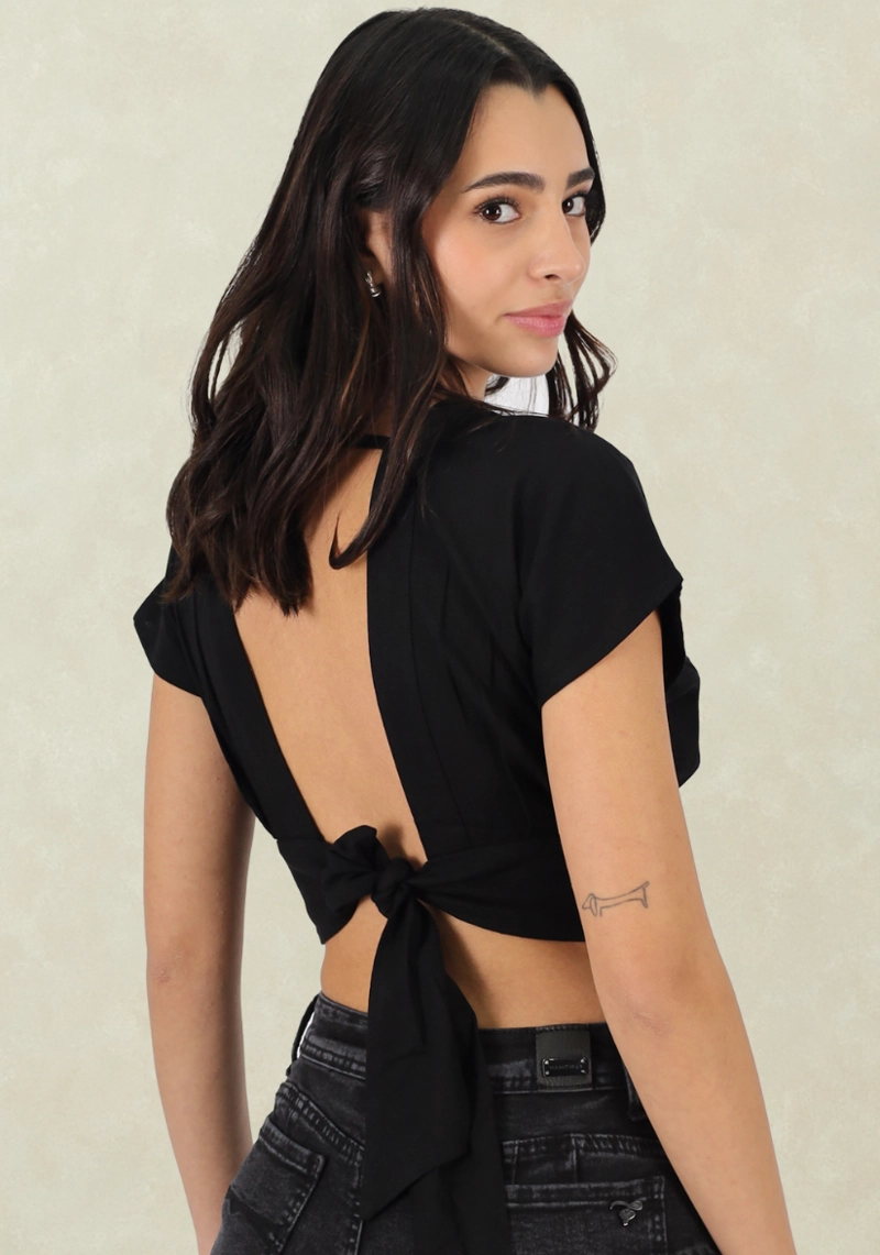 PETO LINO BRODERIE BLACK TENTATION - 2