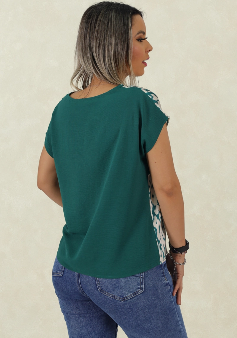 TOP SEDA ESTAMPADA VERDE TENTATION - 2