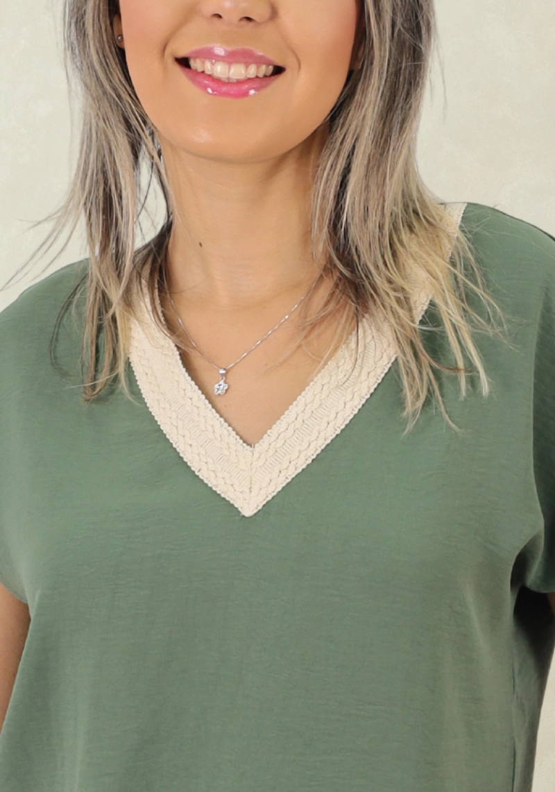 BLUSON  APLIC. MACRAME VERDE TENTATION - 2