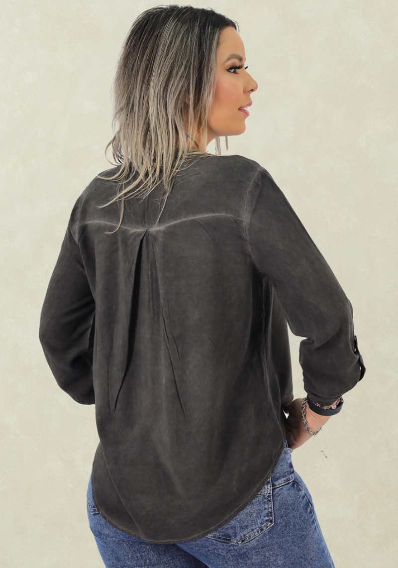 BLUSA BIO WASH APLIC. BLACK TENTATION - 2