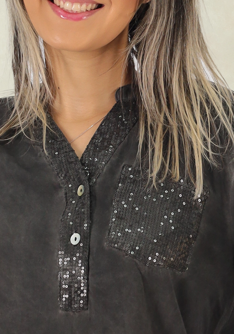 BLUSA BIO WASH APLIC. BLACK TENTATION - 3