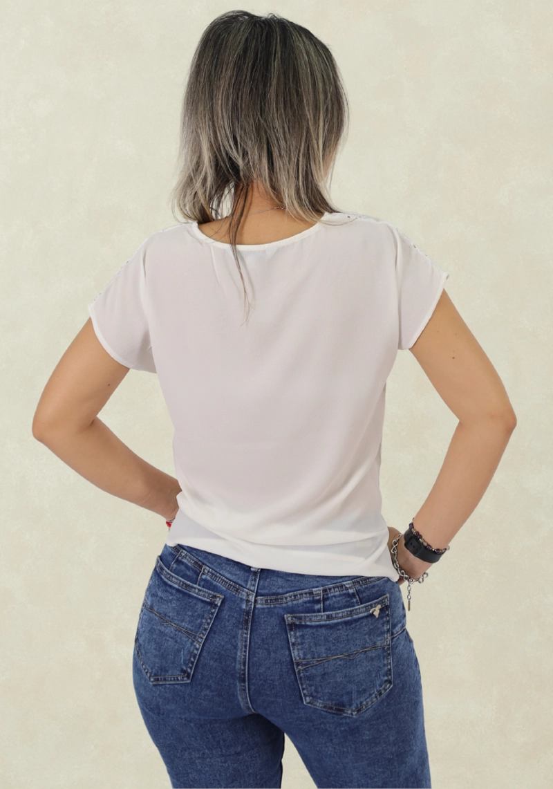 BLUSON BRODERIE BLANCO TENTATION - 2