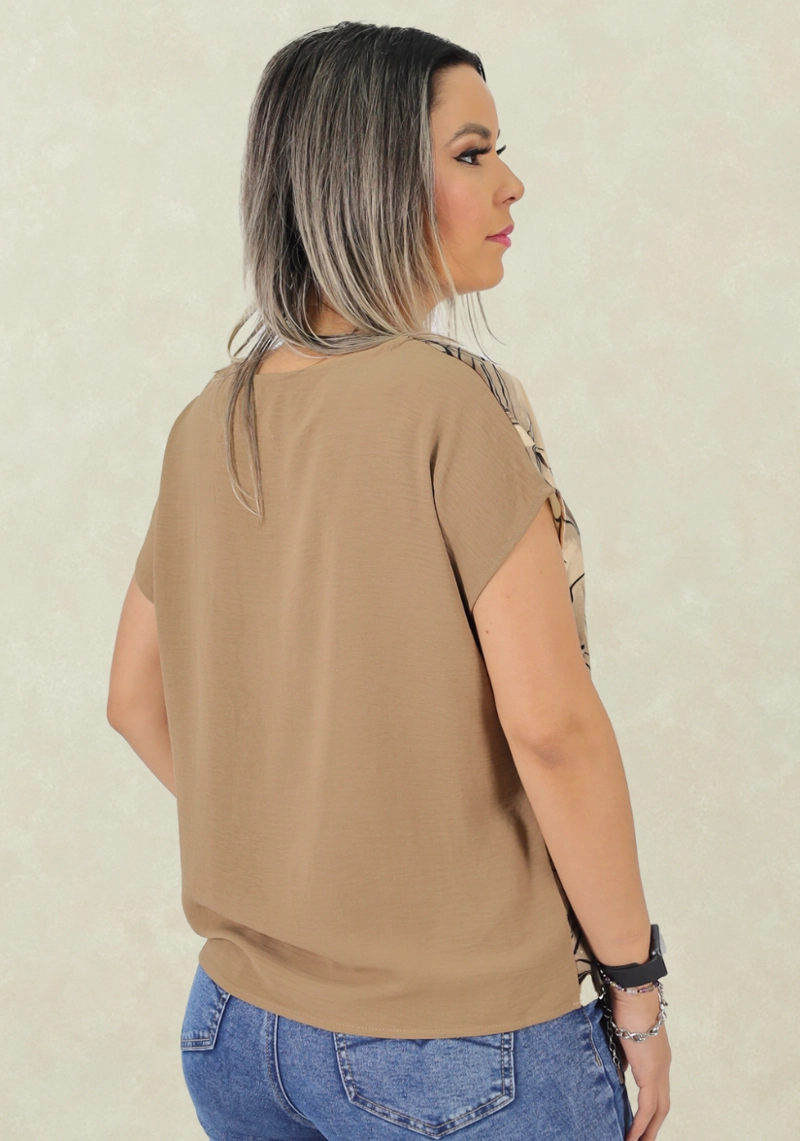 TOP SEDA ESTAMPADA BEIGE TENTATION - 2