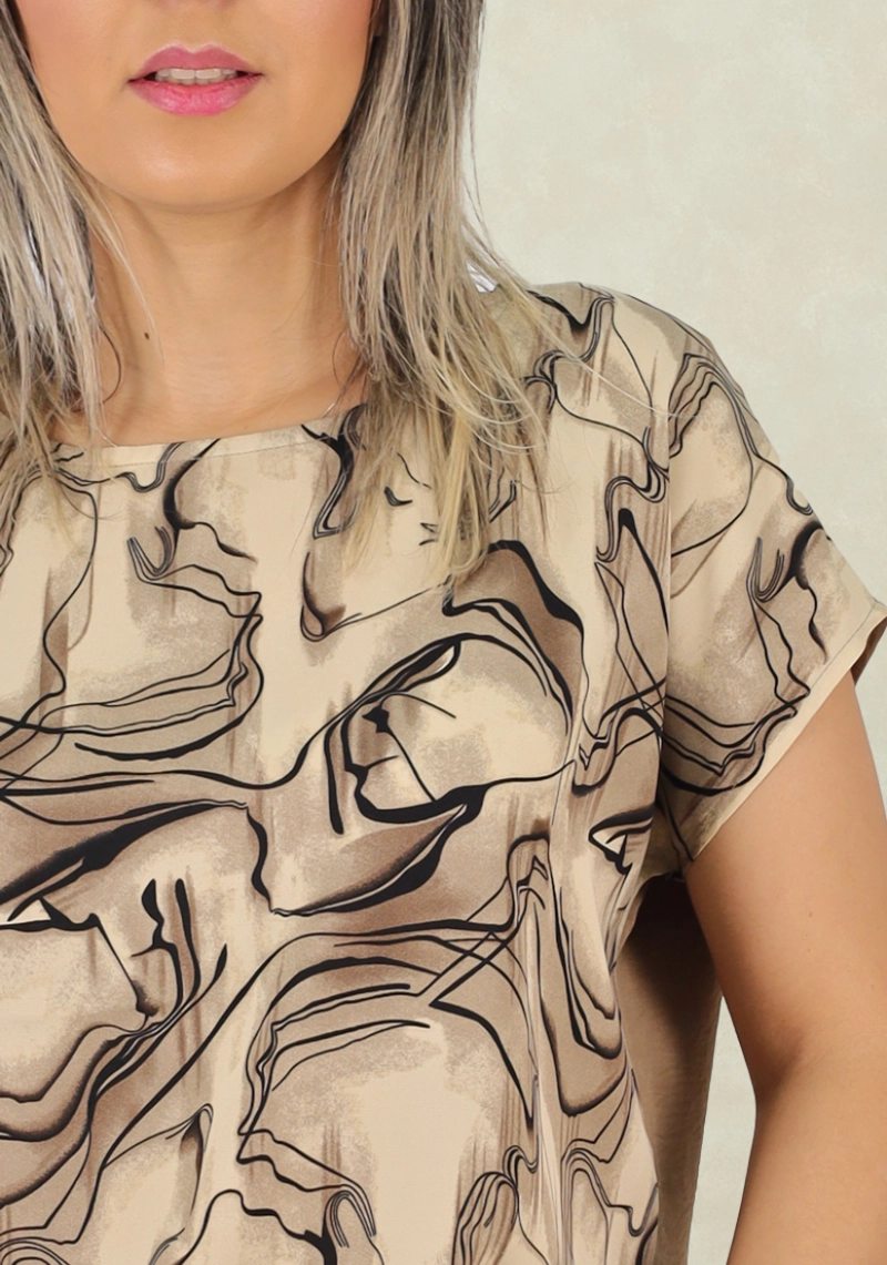 TOP SEDA ESTAMPADA BEIGE TENTATION - 3