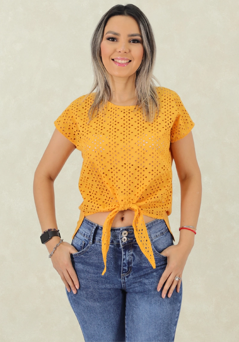 BLUSON BRODERIE MOSTAZA TENTATION - 1
