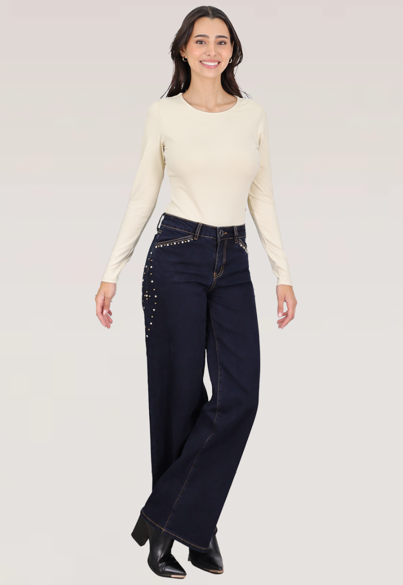 WIDE LEG TACHAS  TIRO MEDIO - 1