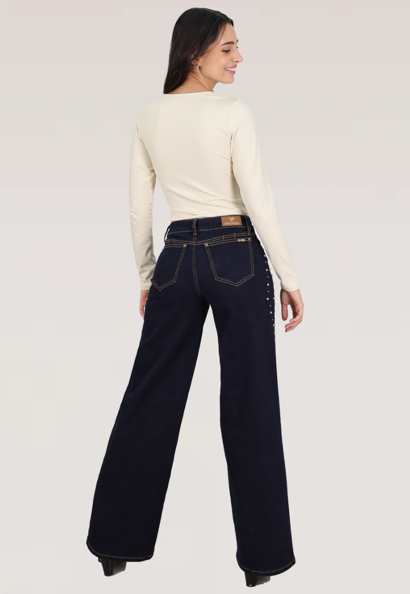 WIDE LEG TACHAS  TIRO MEDIO - 2