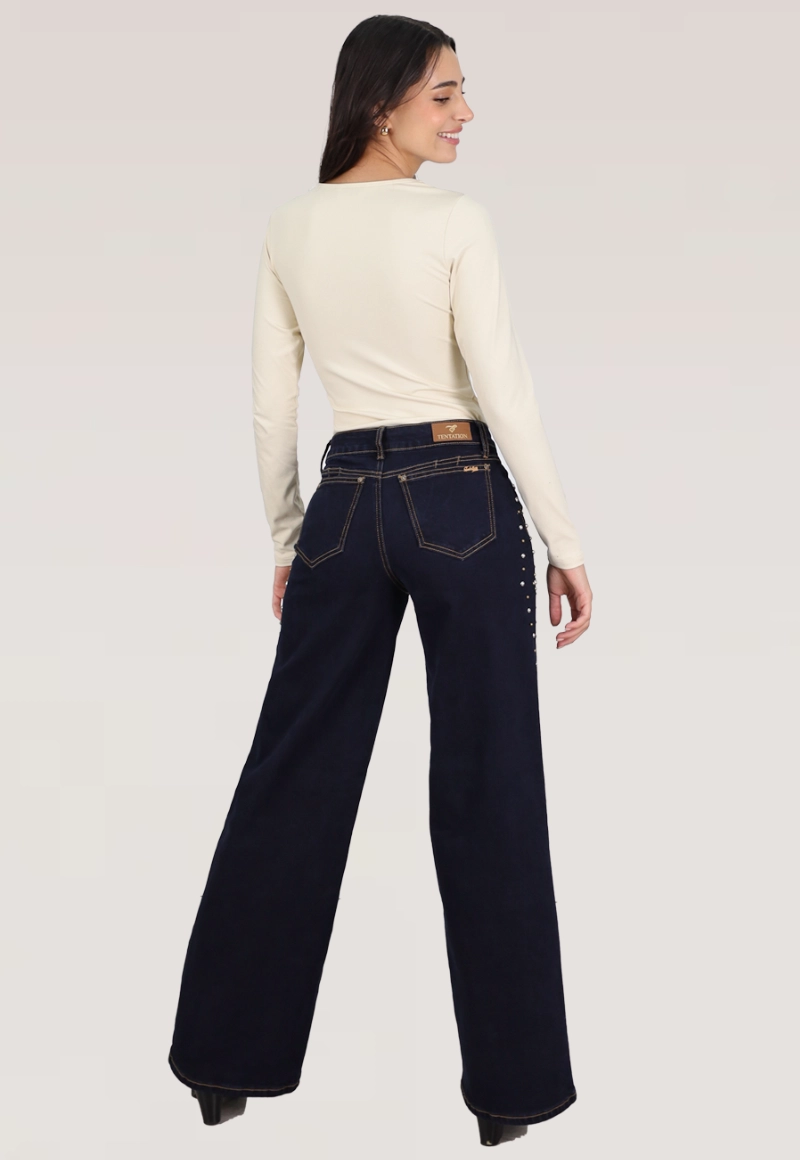 WIDE LEG TACHAS  TIRO MEDIO - 2