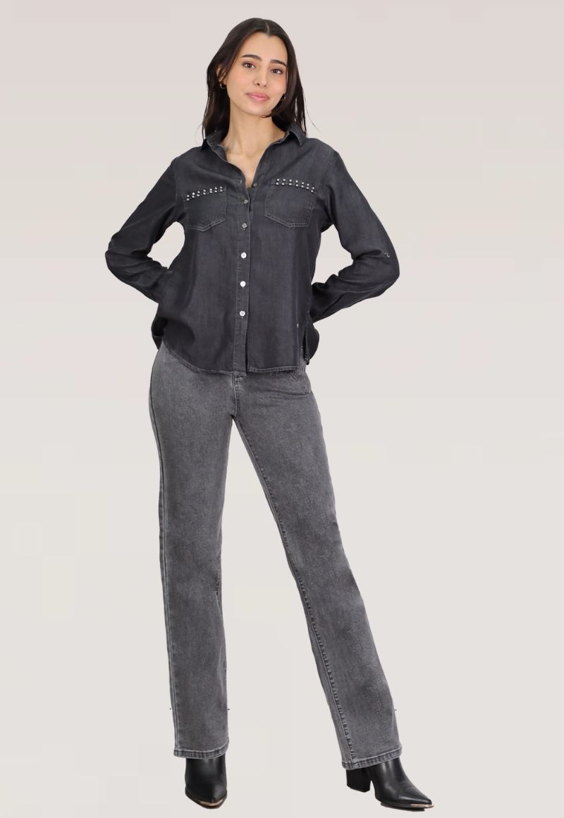 JEANS RECTO BORDADO T.ALTO - 1