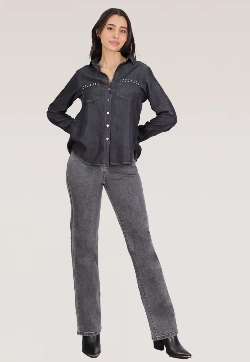 JEANS RECTO BORDADO T.ALTO - 1