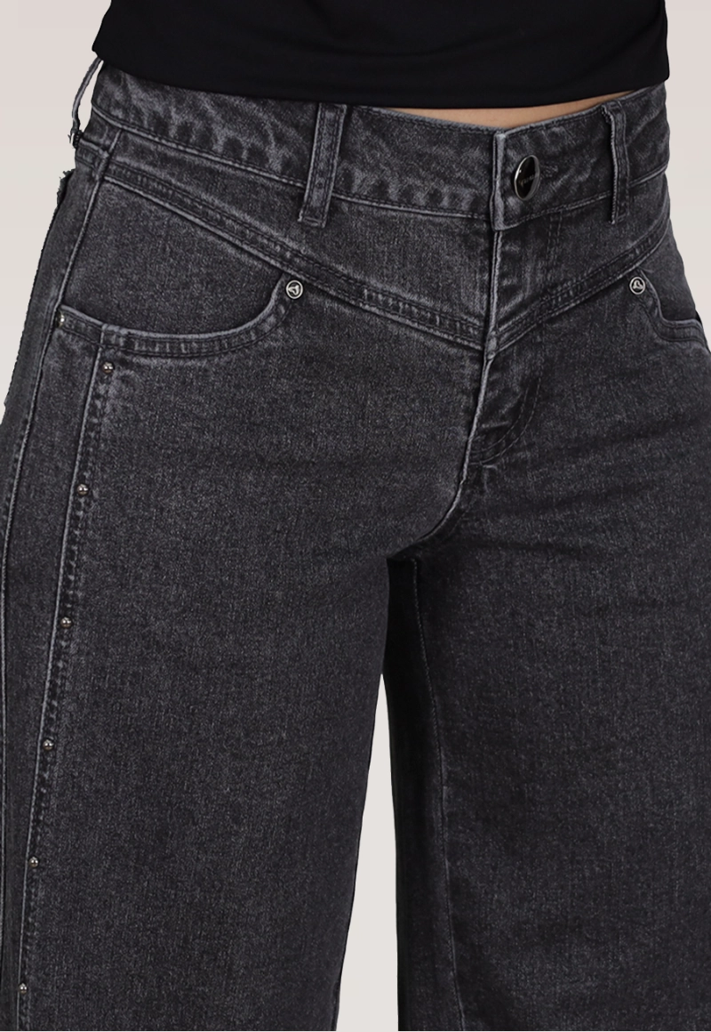 WIDE LEG TACHAS Y CORTE TIRO MEDIO - 3