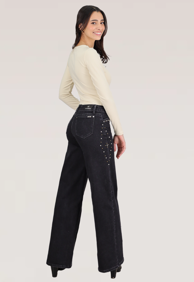 WIDE LEG TACHAS  TIRO MEDIO - 2