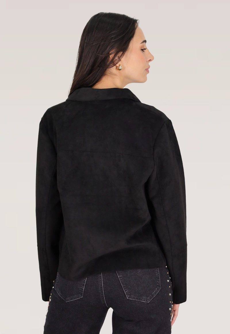CHAQUETA SUEDE DOBLE CAPA OVERSIZE - 2