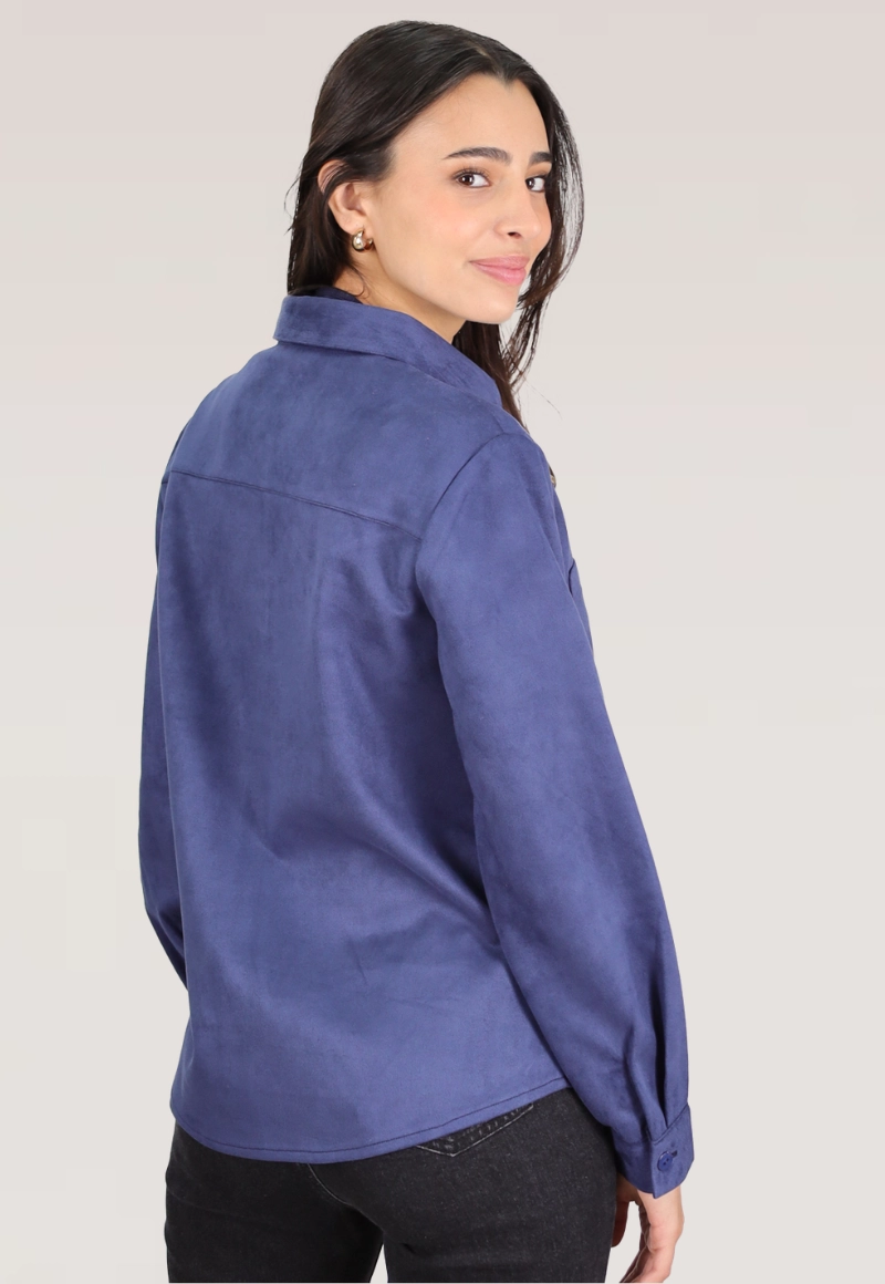 BLUSON SUEDE TACHAS AZUL TENTATION - 2