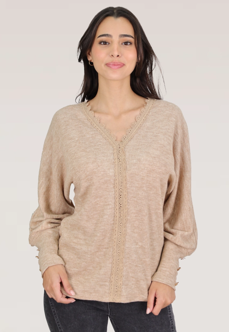 TOP BRODERIE TOSTADO TENTATION - 1