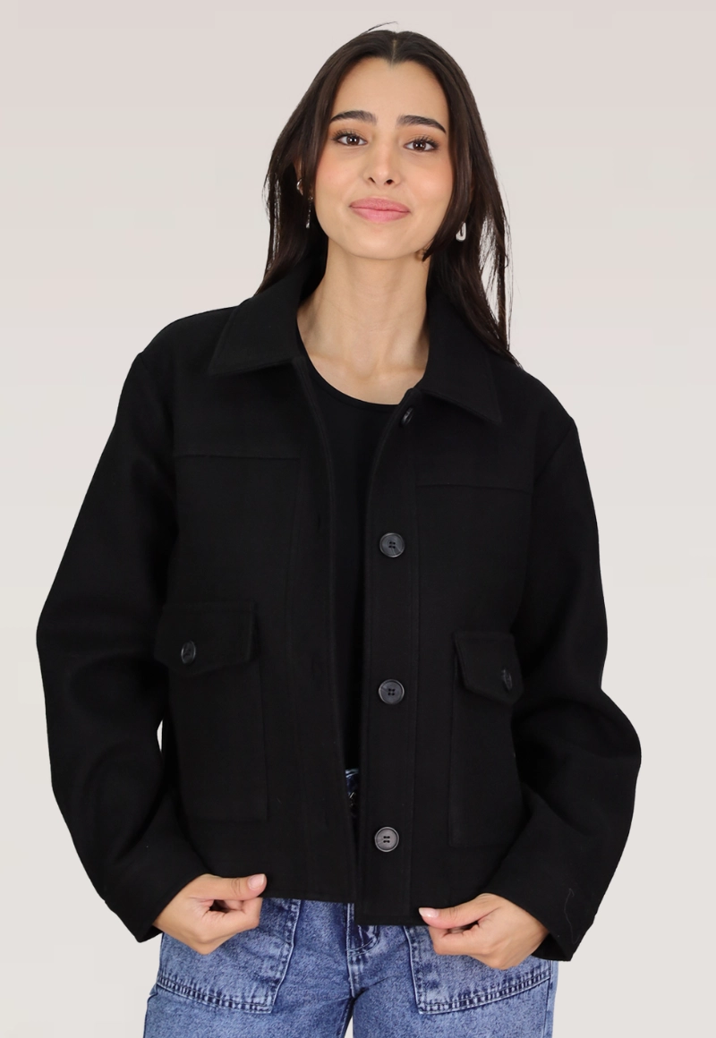 CHAQUETA PAÑO OVERSIZE - 1