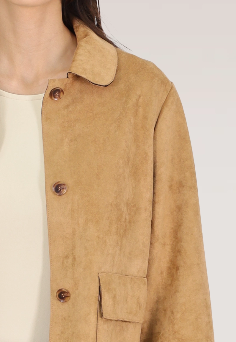 CHAQUETA SUEDE DOBLE CAPA OVERSIZE - 3