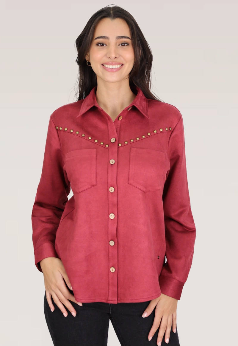 BLUSON SUEDE TACHAS BORGOÑA TENTATION - 1